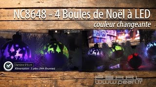 4 BOULES DE NOEL A LED  décoration Noël  PEARLTVFR [upl. by Tandie455]