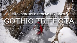 Gnarly Skiing Crash Straightlining Couloirs  Jackson Hole Legendary Lines [upl. by Aiuqet]