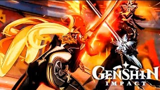 Mavuika vs Capitano full fight  Genshin impact  Version 50 [upl. by Alemaj]