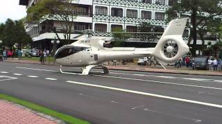 Enchente  Helicóptero Decolando ao lado PM de Blumenau [upl. by Enitsej]