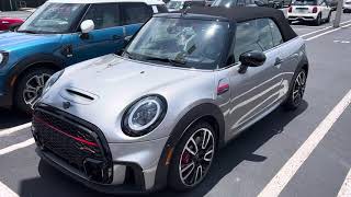 2024 MINI JCW Convertible in Melting Silver III  In the sunlight [upl. by Anaitsirk978]