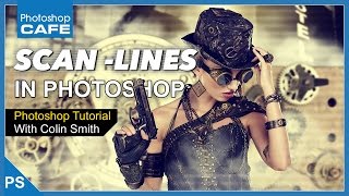 HOW TO MAKE TV SCAN LINE EFFECT IN PHOTOSHOP TUTORIAL [upl. by Proudlove]