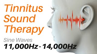 Tinnitus Sound Therapy  Sine Waves 11000Hz  14000Hz with Screensavers [upl. by Searcy]