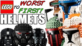 LEGO Worst to First  ALL LEGO Star Wars HELMET COLLECTION Sets [upl. by Louth]