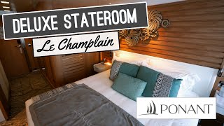 Ponant Le Champlain  Deluxe Stateroom Tour [upl. by Gertrude374]