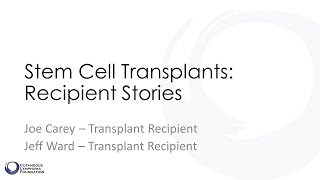 Stem Cell Transplants Recipient Stories [upl. by Pierro]