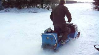 1967 Snow Cruiser Snowmobile Johnson Evinrude [upl. by Htebaile988]