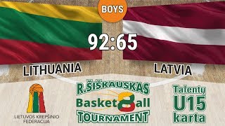 R Šiškauskas Tournament 2017 Lithuania vs Latvia Boys amp Awards Ceremony [upl. by Emanuele]