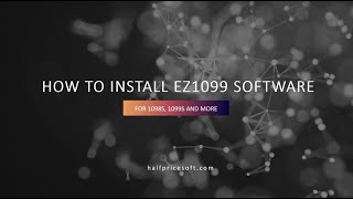 How to install ez1099 software [upl. by Sidonius831]