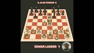 SKAKMAT PALING DAHSYAT ABAD INI EDWARD LASKER VS ALAN THOMAS [upl. by Davison]