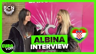 🇭🇷 ALBINA Croatia Eurovision 2021  TickTock INTERVIEW  Barcelona Eurovision Party 2024 [upl. by Emyle]