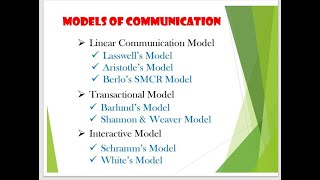 Class 06 Communication  Models of Communication  UGC NET Paper 1 [upl. by Aehtla817]