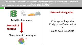 Les instruments fiscaux dont disposent les pouvoirs publics face au changement climatique [upl. by Javed]