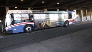 SamTrans 2017 Gillig BRT 40 612 on Route 142 Arrives at San Bruno BART [upl. by Edmon106]