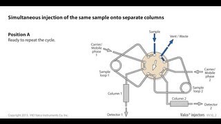 Valco simultaneous injection of the same sample onto separate columns [upl. by Eenwat]