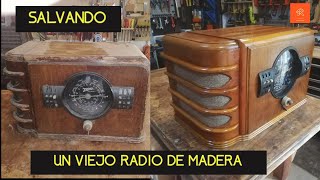 RESCATANDO UN ANTIGUO RADIO DE MADERA TUTORIAL DE CARPINTERIA [upl. by Jobey]