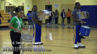 Snare and Tenor Solo Drum Battle  2018 Madison High Drumline Competition [upl. by Adnowat]