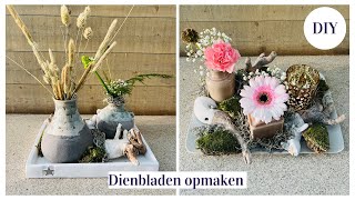 Dienbladen opmaken 💐🌸  Winnaar  DIY Cursus bloemschikken 160  Carlein Tukkers [upl. by Hayse]