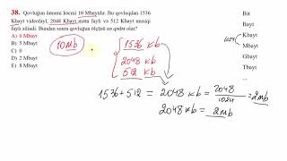 İnformasiyanın kodlaşdırılması informasiya ölçü vahidləri Test İzahı [upl. by Lamb642]