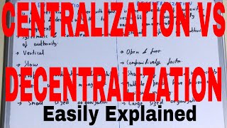 Centralization vs DecentralizationDifference between centralization and decentralization [upl. by Bastien]