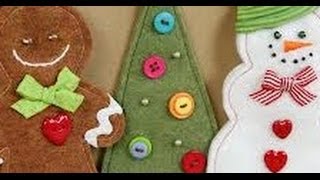 HOW TO MAKE FELT CHRISTMAS ORNAMENTS [upl. by Anidualc933]