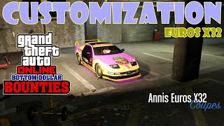 Annis Euros X32 Customization  Bottom Dollar Bounties Update  GTA Online [upl. by Papst]