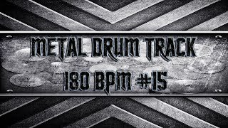 HeavyThrash Metal Drum Track 180 BPM HQHD [upl. by Adrian]