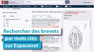 Recherche brevet par mots clés sur Espacenet [upl. by Ainesej]