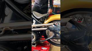 Destroyer Garage finishing up stainless steel exhaust pipes harleydavidson motorcycle harley [upl. by Agathy]