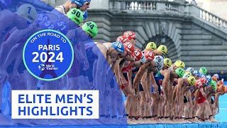 Highlights  2023 World Triathlon Olympic Triathlon Test Event Paris Elite Men [upl. by Esyak]