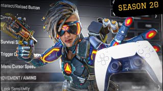 Use these Console Settings for max aim assist and movement in SEASON 20 Apex Legends PS5XBOXPC [upl. by Nehgam]