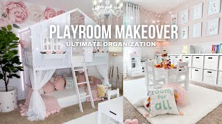 ULTIMATE PLAYROOM MAKEOVER  Satisfying Clean and Playroom Restock Organizing on A Budget [upl. by Brookhouse204]