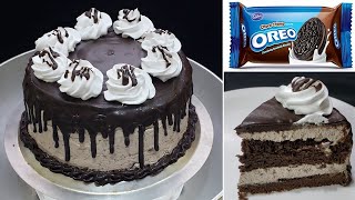 सॉफ्ट और स्पंजी OREO चॉकलेट बर्थडे केक बिना अंडा बिना ओवन  Easy Chocolate Cake Recipe  Easy Cake [upl. by Neibaf]