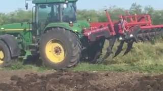 Tractor John Deere 8200 Scarificator RY 5 Papadopoulos Plosca Teleorman ROMANIA Ser Agros [upl. by Gibun202]