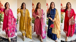 Affordable Party WearWedding Guest Kurta Set With Dupatta Haul  Amazon Sale 80 Off  Mahima Giri [upl. by Tyler40]