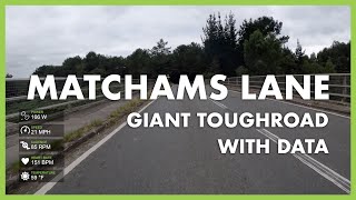 Matchams Lane with Data  Ringwood to Hurn  Giant Toughroad SLR GX1  Wahoo Overlay [upl. by Hoskinson]