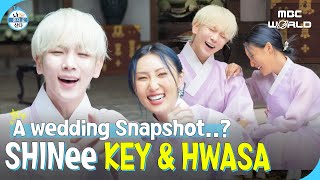 CC HWASA takes snapshots with KEY sunbae for a monthly calendar SHINEE KEY MAMAMOO HWASA [upl. by Landahl314]