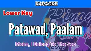 Patawad Paalam by Moira I Belong To The Zoo Karaoke  Lower Key [upl. by Christoforo]