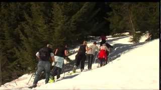 Schneeschuhlaufen am Kristberg im Montafon [upl. by Anaujal]