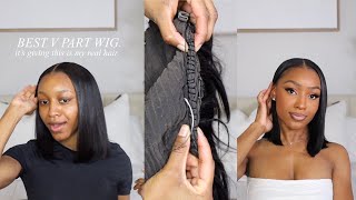 The best natural vpart wig install customizing your wig to fit step by step ft Yolissa Hair [upl. by Matlick]