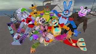 DESTROY ALL SIREN GLAMROCK FNAF Security Breach ANIMATRONICS In Garrys Mod Five Nights at Freddys [upl. by Gherardi]