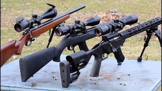 Ruger Precision Rimfire vs CZ455 vs 1022 Target [upl. by Franza]