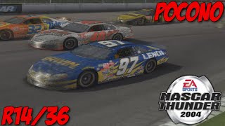 Sleep Depriving Myself To Make It Harder NASCAR Thunder 2004 Season Mode R1436 Pocono [upl. by Attenohs]