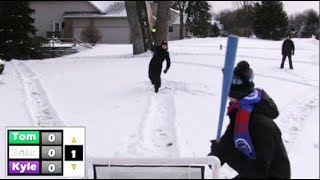 CRAZY WINTER WIFFLEBALL GAME  MLW Wiffle Ball [upl. by Llednav]