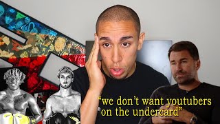 NO YouTubers ALLOWED on the KSI vs Logan Paul 2 Undercard Response to EDDIE HEARN [upl. by Cash]