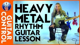 Heavy Metal Rhythm Guitar Lesson  Heavy Metal Triplet Picking Technique with Jack Frost [upl. by Fem]