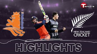 Highlights  Netherlands vs New Zealand  1st T20i  T Sports [upl. by Parhe]