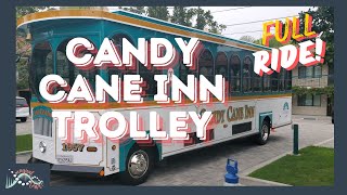 Candy Cane Inn Trolley Ride to Disneyland  Realtime 4K POV  MagicalDnA [upl. by Bertero]