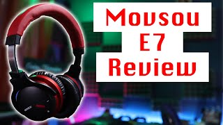 Movsou E7 Review  Active Noise Cancelling Bluetooth Headset [upl. by Maddi]