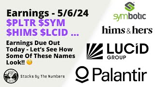 Earnings Predictions 5624  PLTR HIMS SYM LCID O MCHP VRTX TDC SPG GT VMEO JELD COKE🤓 [upl. by Vijnas]